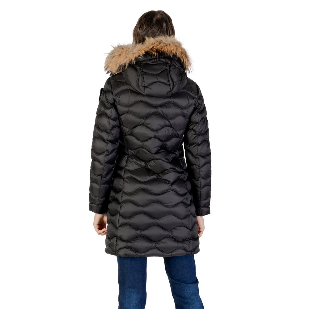 Blauer Black Polyamide Trench Coat
