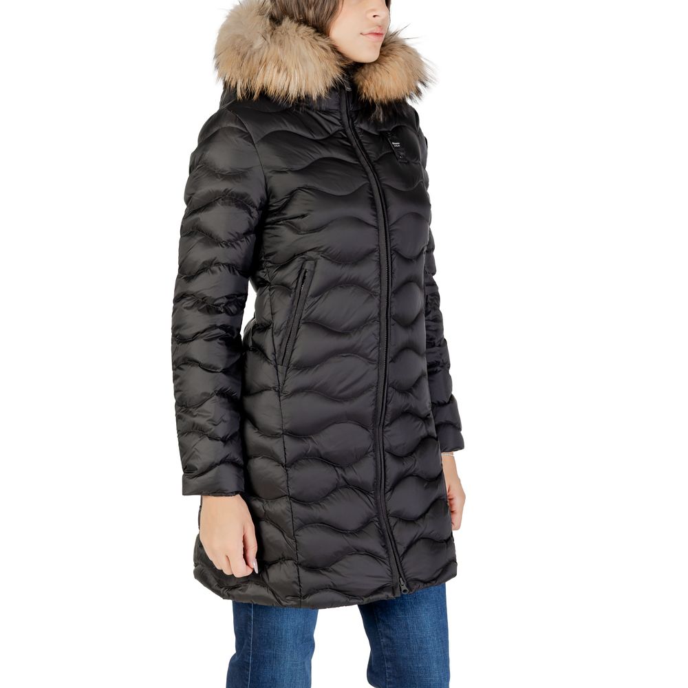 Blauer Black Polyamide Trench Coat