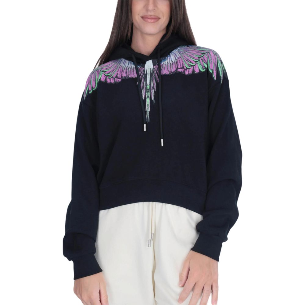 County of Milan Black Cotton Hoodie