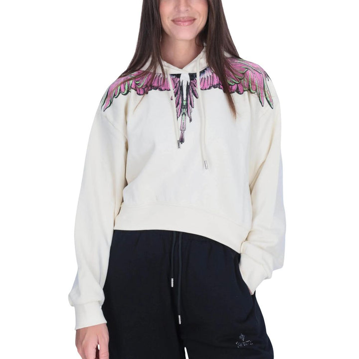 County of Milan White Cotton Hoodie
