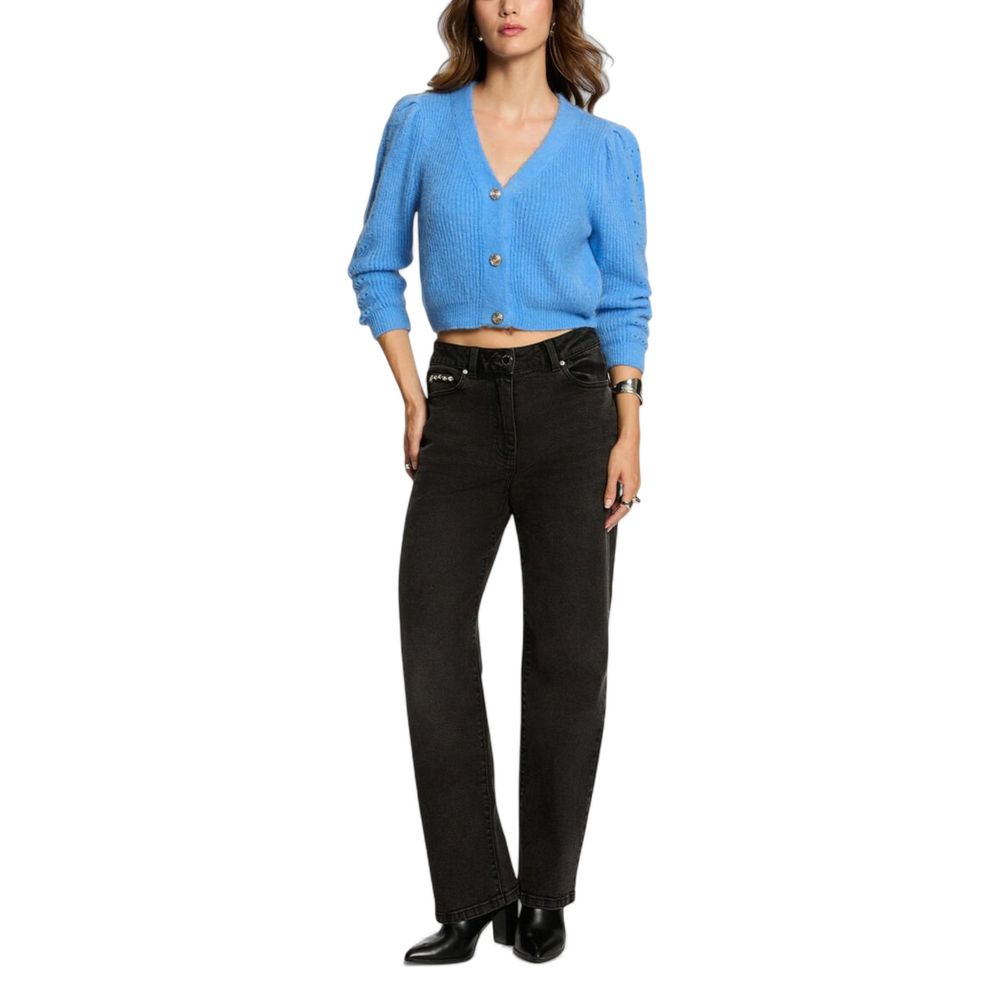 Morgan De Toi Blue Marabou Cardigan