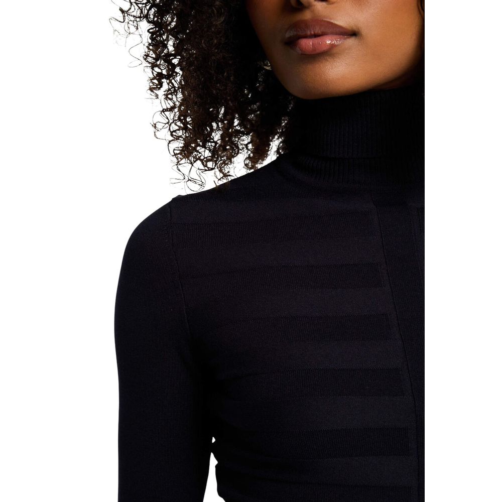 Morgan De Toi Black Viscose Turtleneck