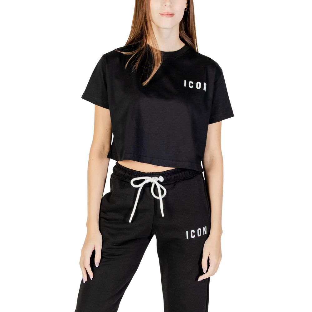 Icon Black Cotton T-Shirt