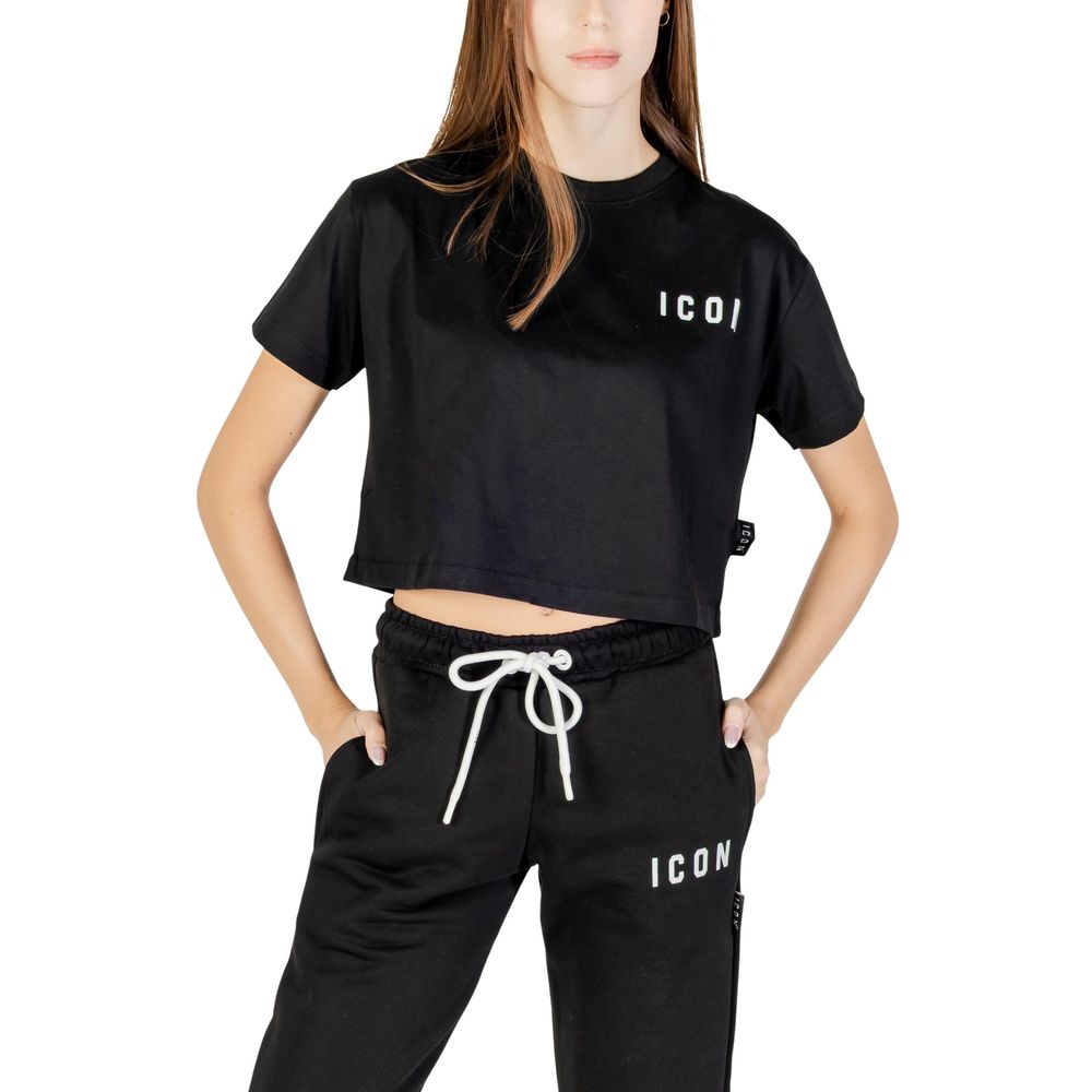 Icon Black Cotton T-Shirt