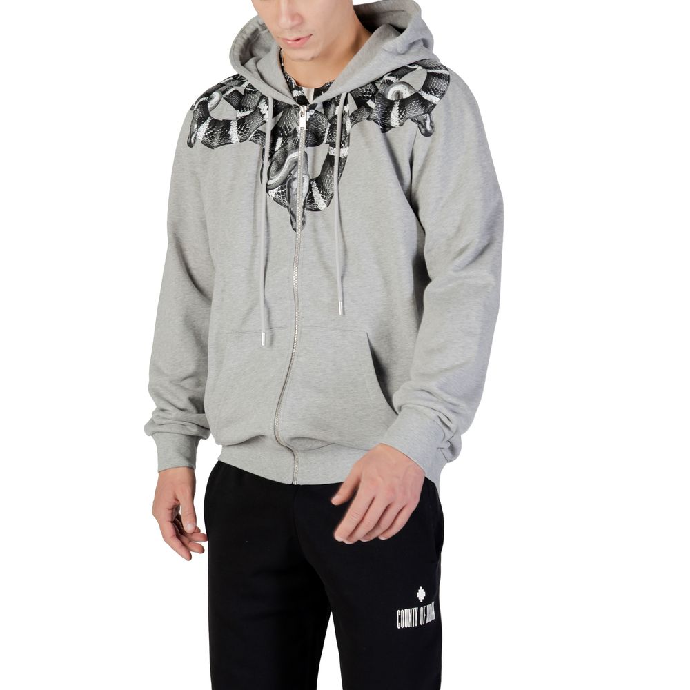 County of Milan Gray Cotton Hoodie