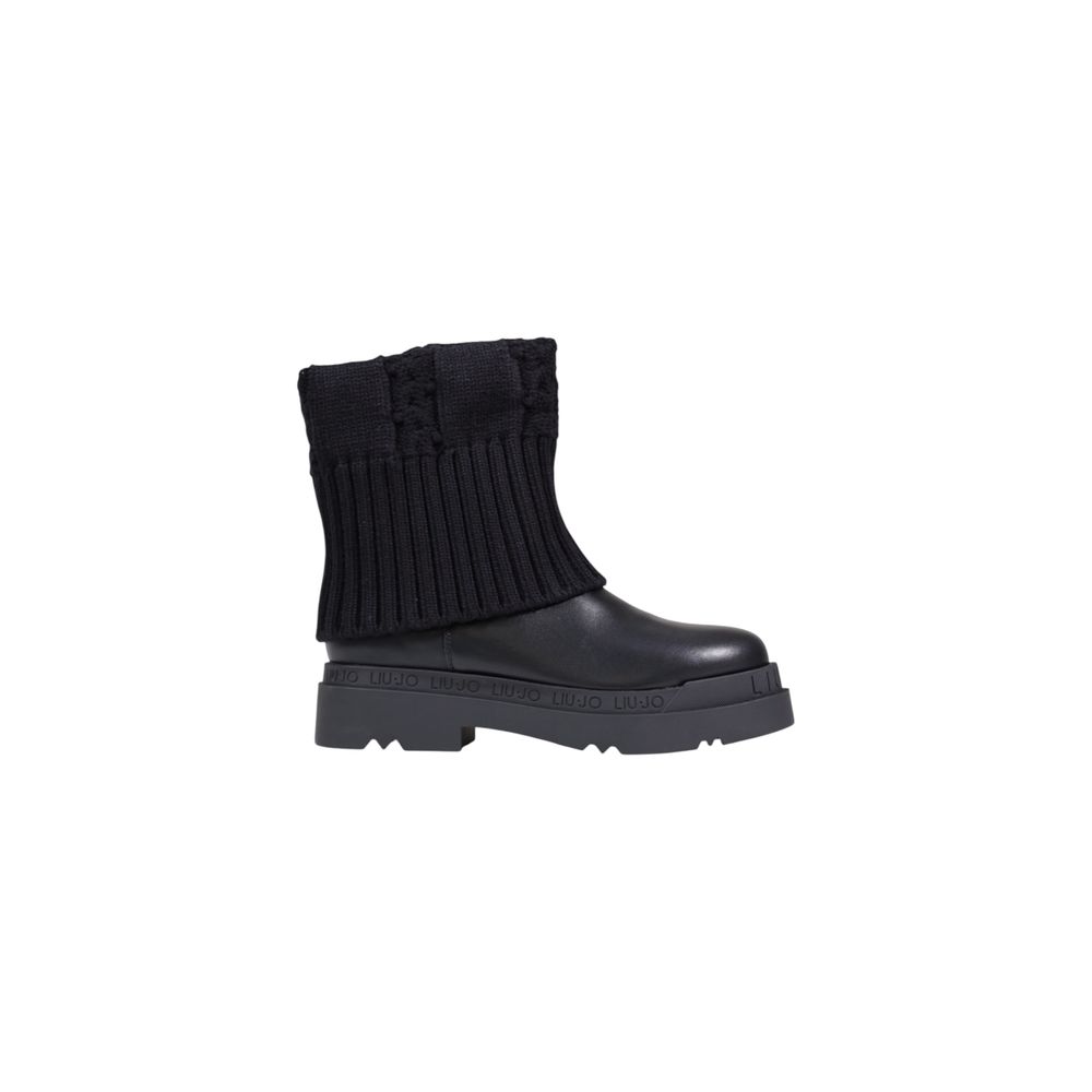 Liu Jo Black Artificial Leather Ankle Boots