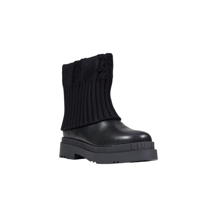 Liu Jo Black Artificial Leather Ankle Boots