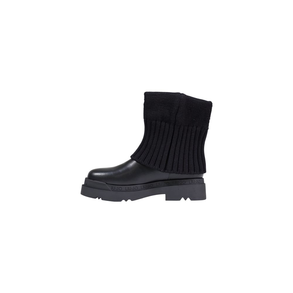 Liu Jo Black Artificial Leather Ankle Boots
