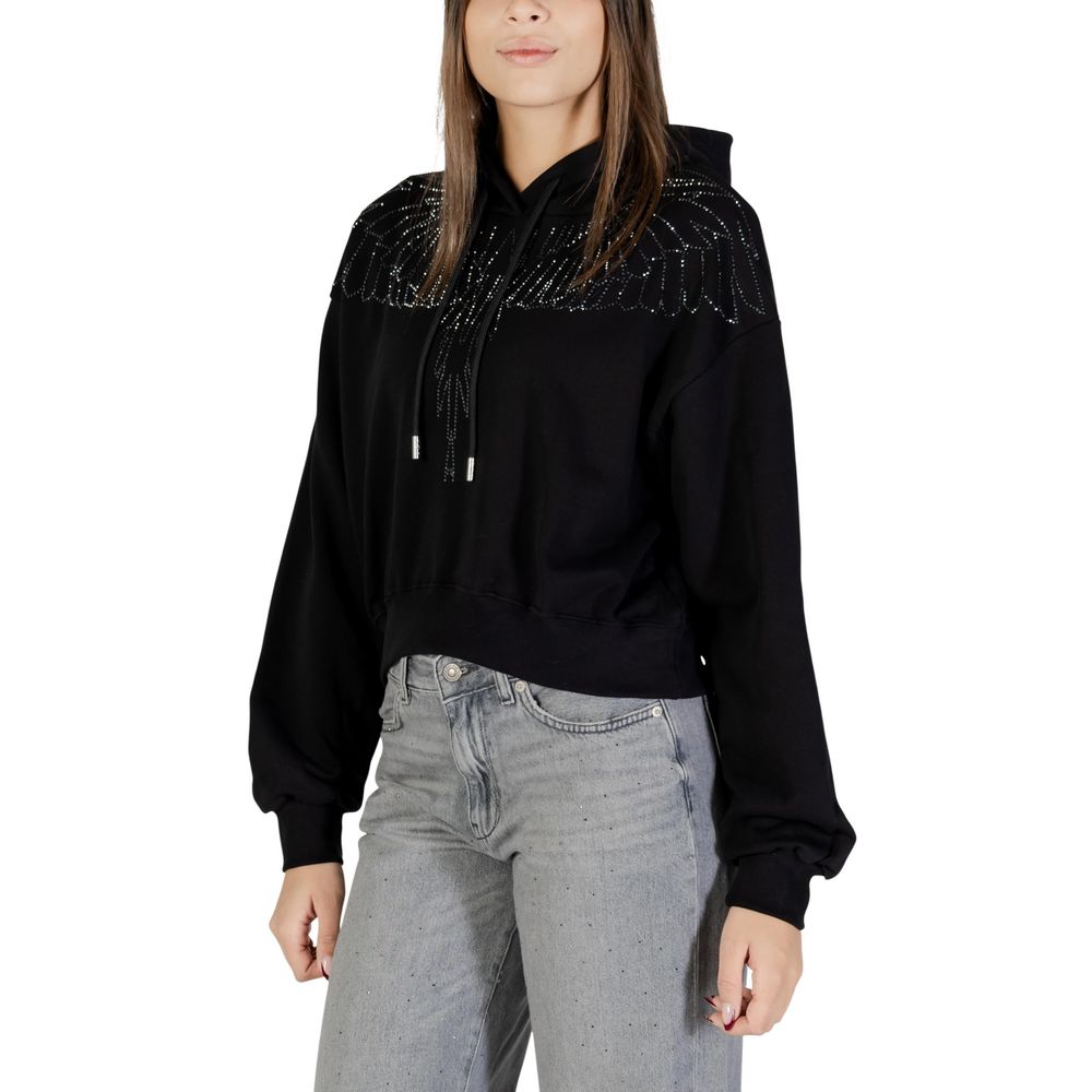 County of Milan Black Cotton Hoodie