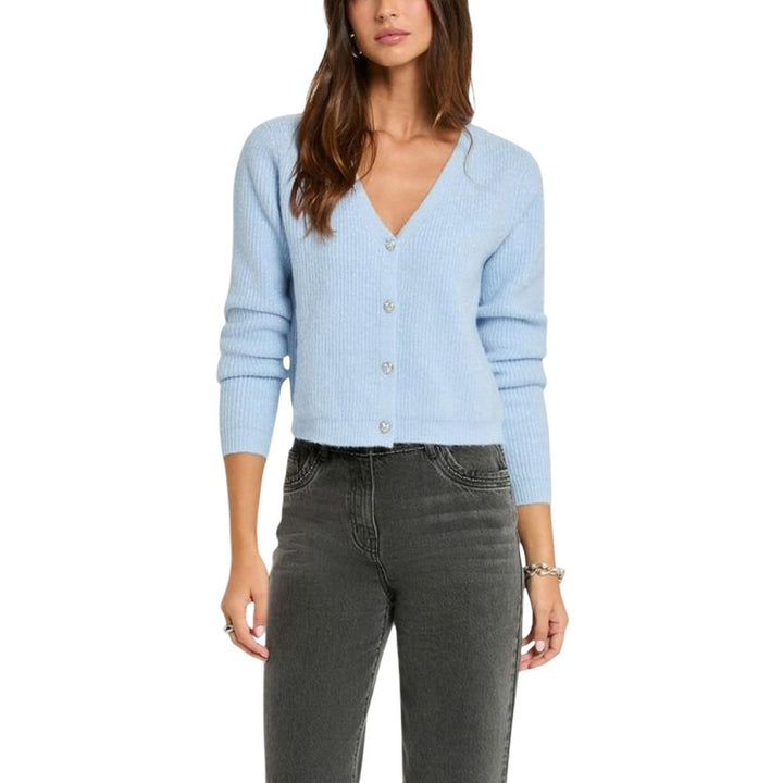 Morgan De Toi Blue Polyester Cardigan