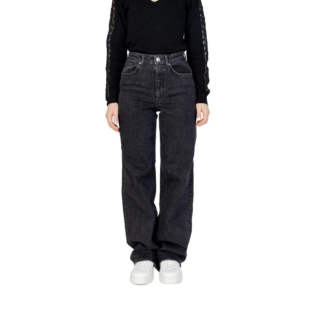 Only Black Cotton Relaxed Fit Jeans