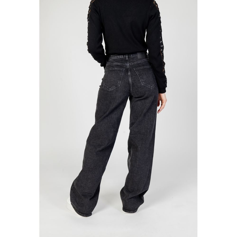 Only Black Cotton Relaxed Fit Jeans