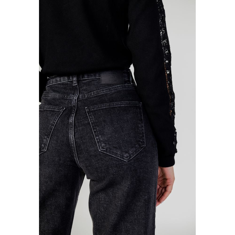 Only Black Cotton Relaxed Fit Jeans