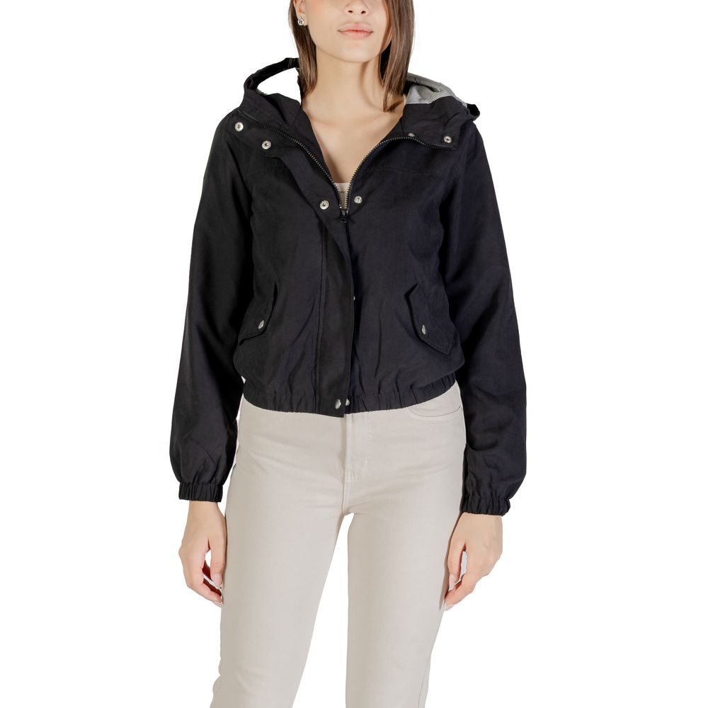 Jacqueline De Yong Black Polyester Shell Jacket