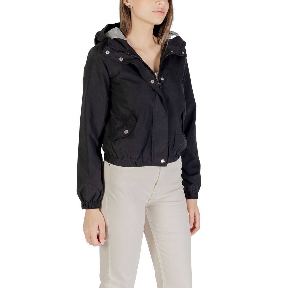 Jacqueline De Yong Black Polyester Shell Jacket