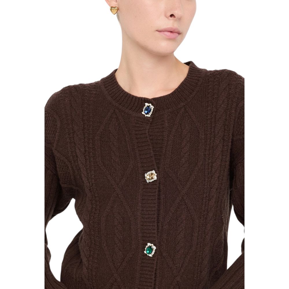 Liu Jo Brown Wool Cardigan