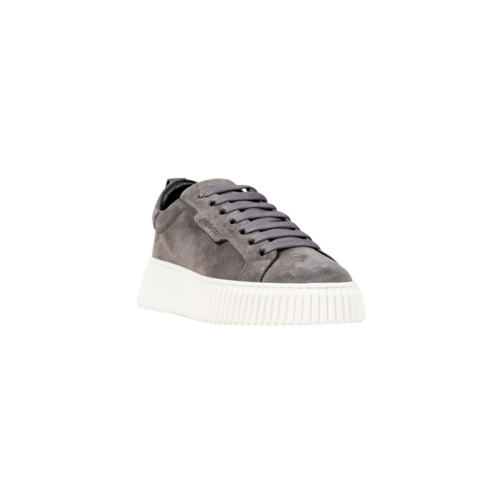 Antony Morato Gray Leather Low Top Sneakers