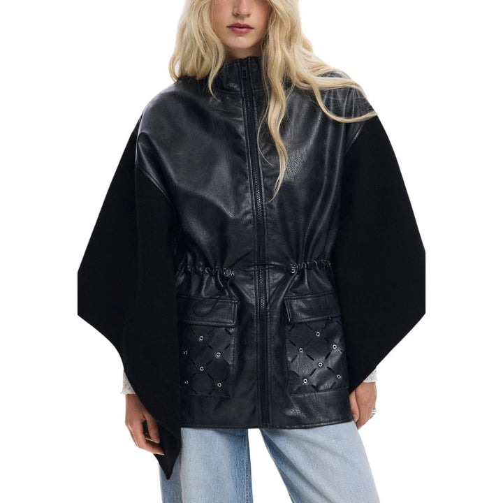 Desigual Black Polyester Jackets And Coat