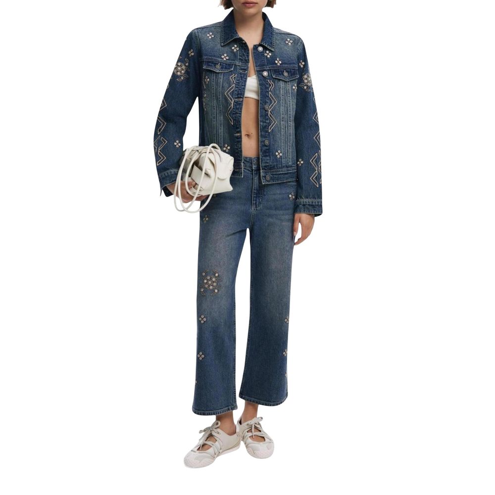 Desigual Blue Cotton Denim Jacket