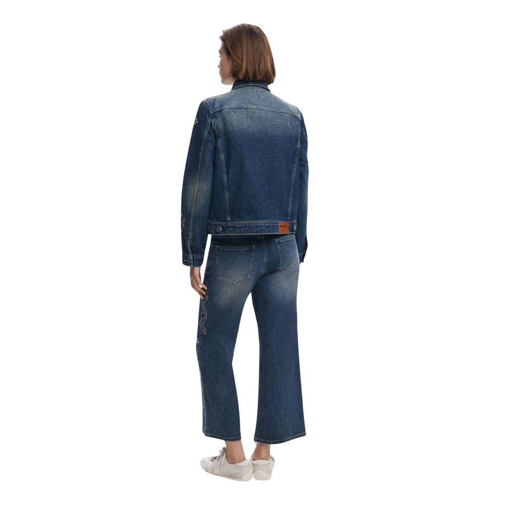 Desigual Blue Cotton Denim Jacket