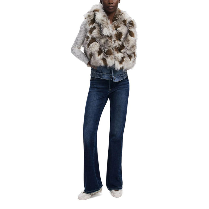 Desigual Beige Polyester Sleveless Jacket