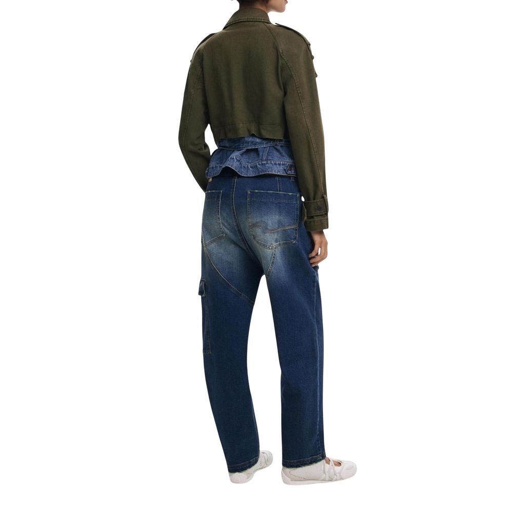 Desigual Green Cotton Denim Jacket