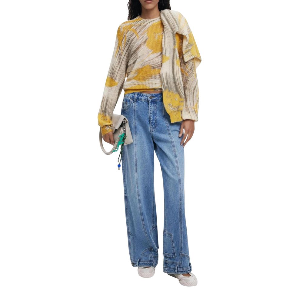 Desigual Bicolor Polyamide Sweatshirt