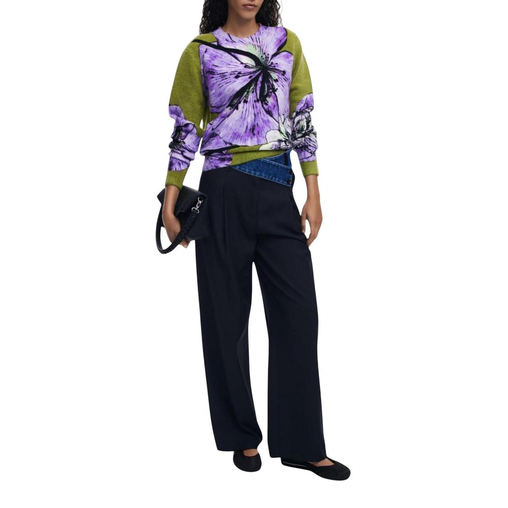 Desigual Purple Marabou Sweatshirt