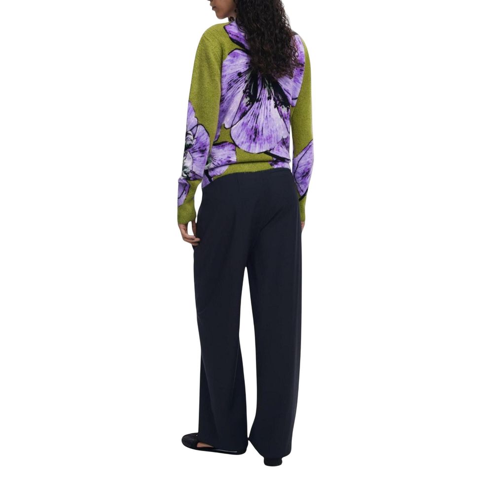 Desigual Purple Marabou Sweatshirt