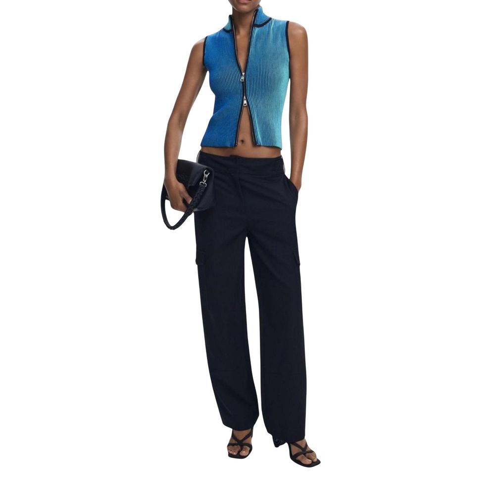 Desigual Black Polyester Casual Pants