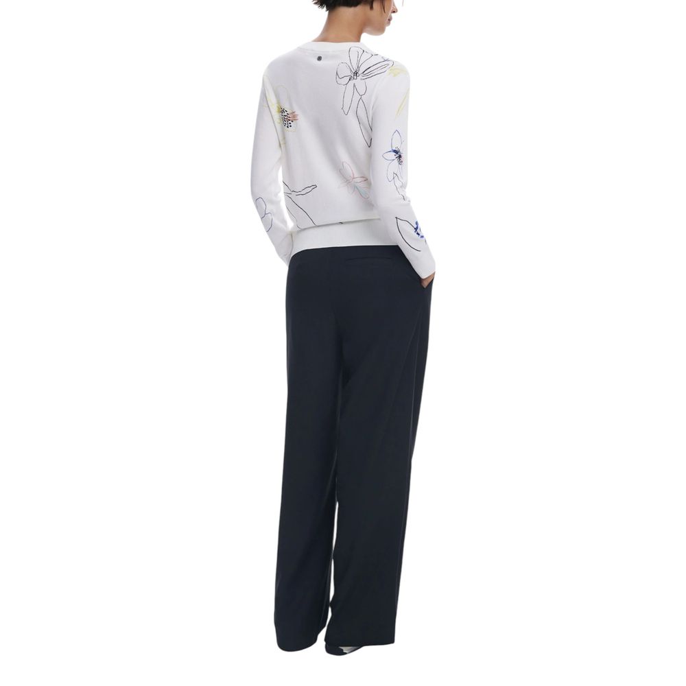 Desigual Cream Viscose Sweatshirt