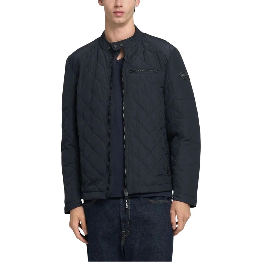 Replay Blue Polyester Bomber