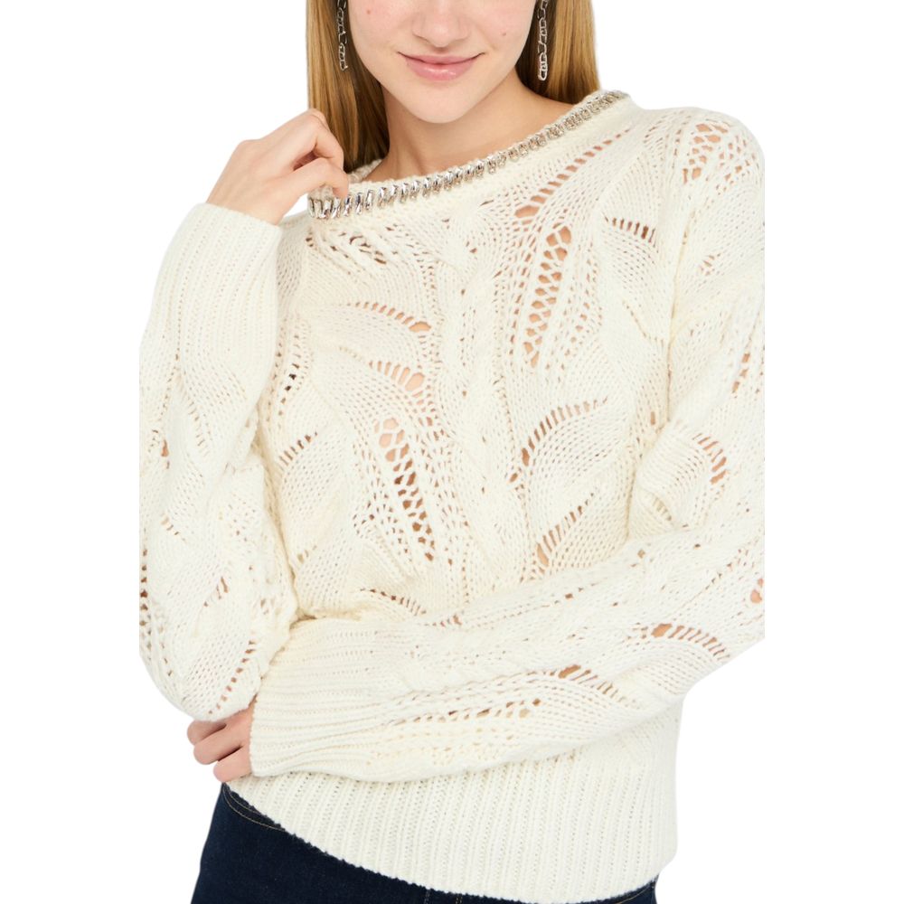 Liu Jo White Marabou Sweatshirt