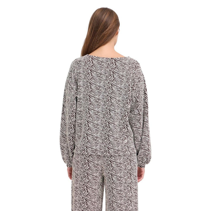 ICHI Brown Polyester Sweatshirt