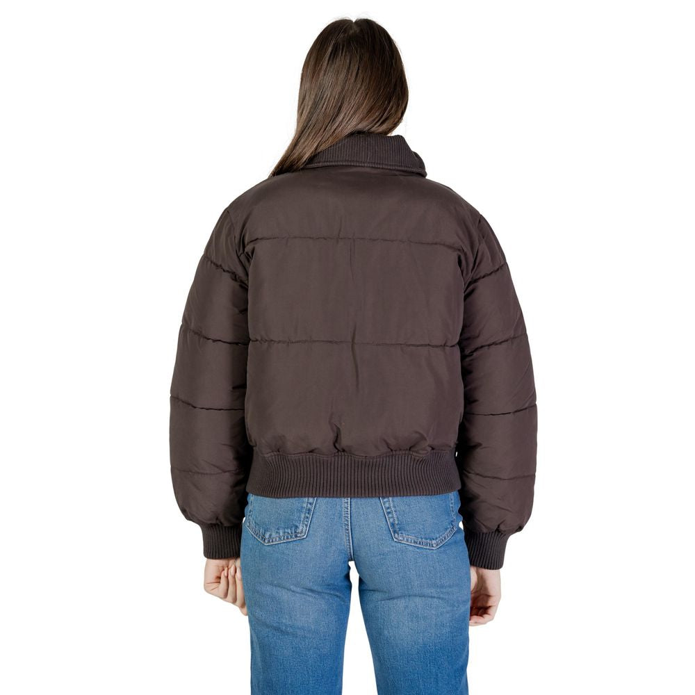 Jacqueline De Yong Brown Polyester Full-Length Jacket