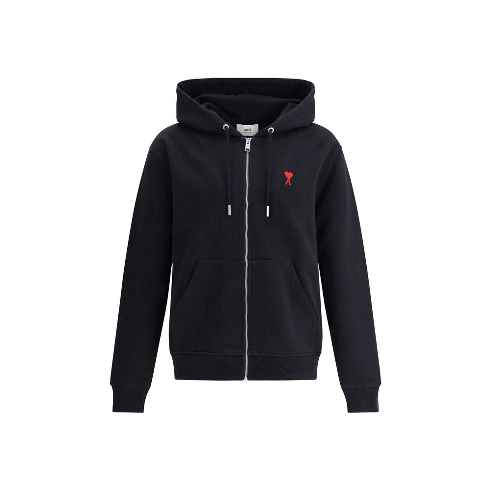 Ami Paris Black Cotton Sweatshirt