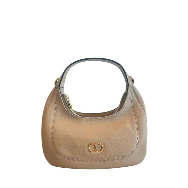 Twinset Beige PU Women Shoulder Bag