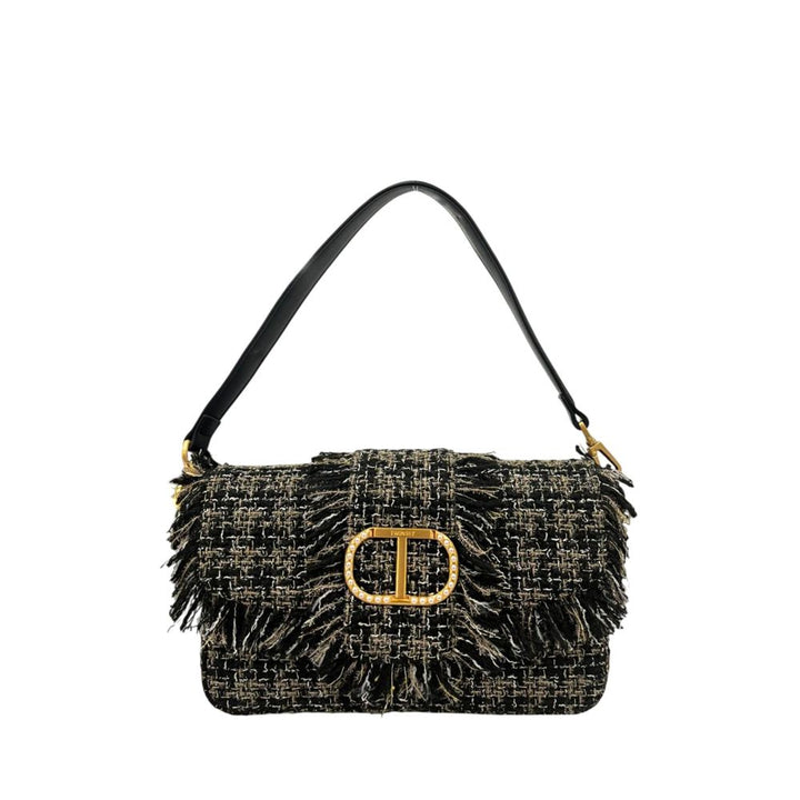 Twinset Black PU Women Shoulder Bag