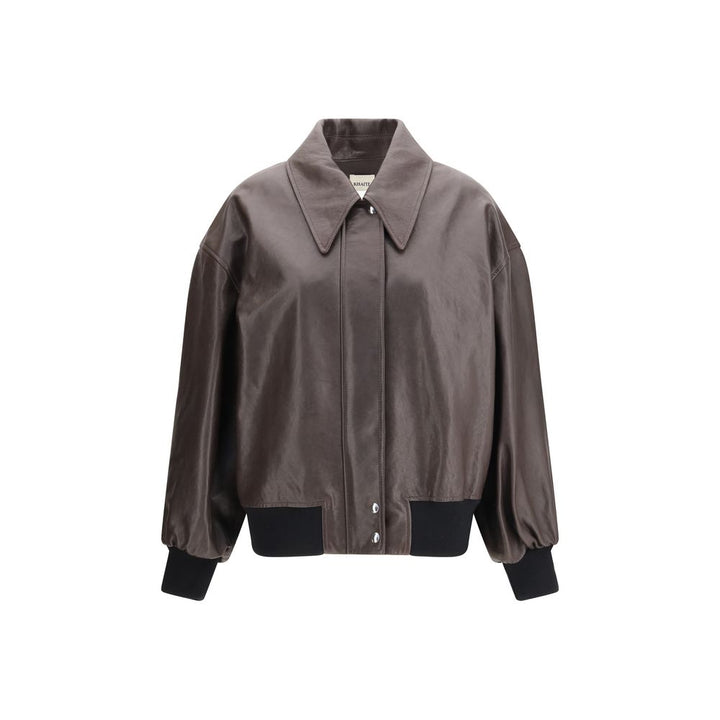 Khaite Brown Leather Jacket