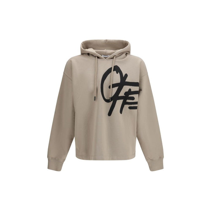 Off-White Beige Cotton Sweatshirt