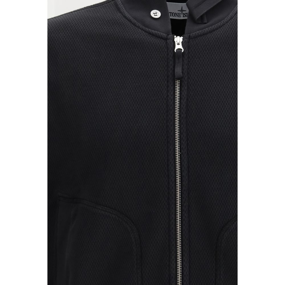 Stone Island Black Cotton Bomber
