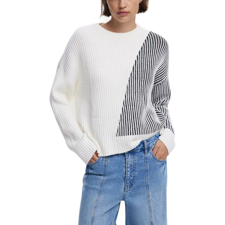 Desigual Cream Cotton Sweatshirt