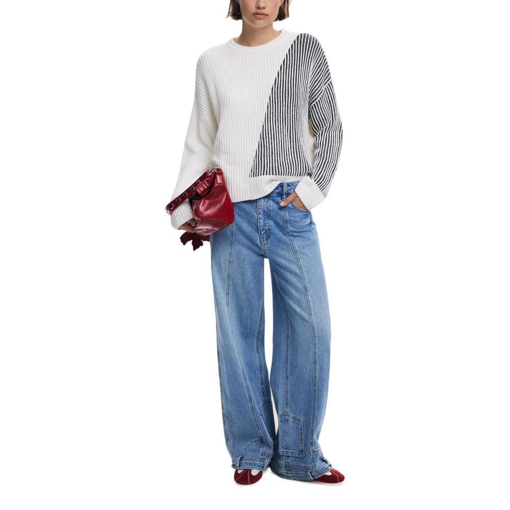 Desigual Cream Cotton Sweatshirt