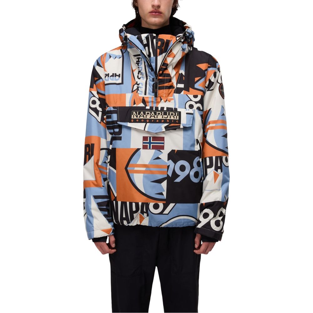 Napapijri Orange Recycled Polyester Shell Jacket