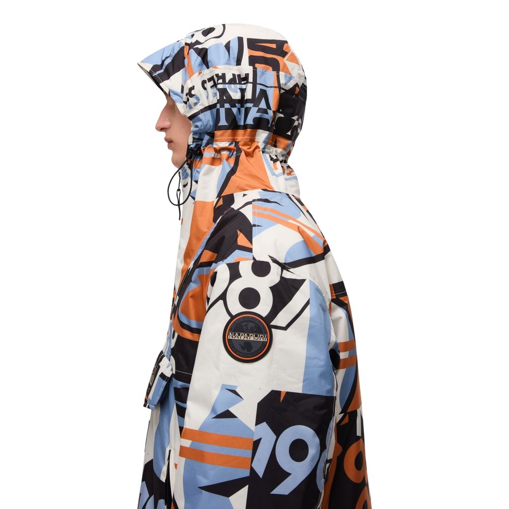 Napapijri Orange Recycled Polyester Shell Jacket