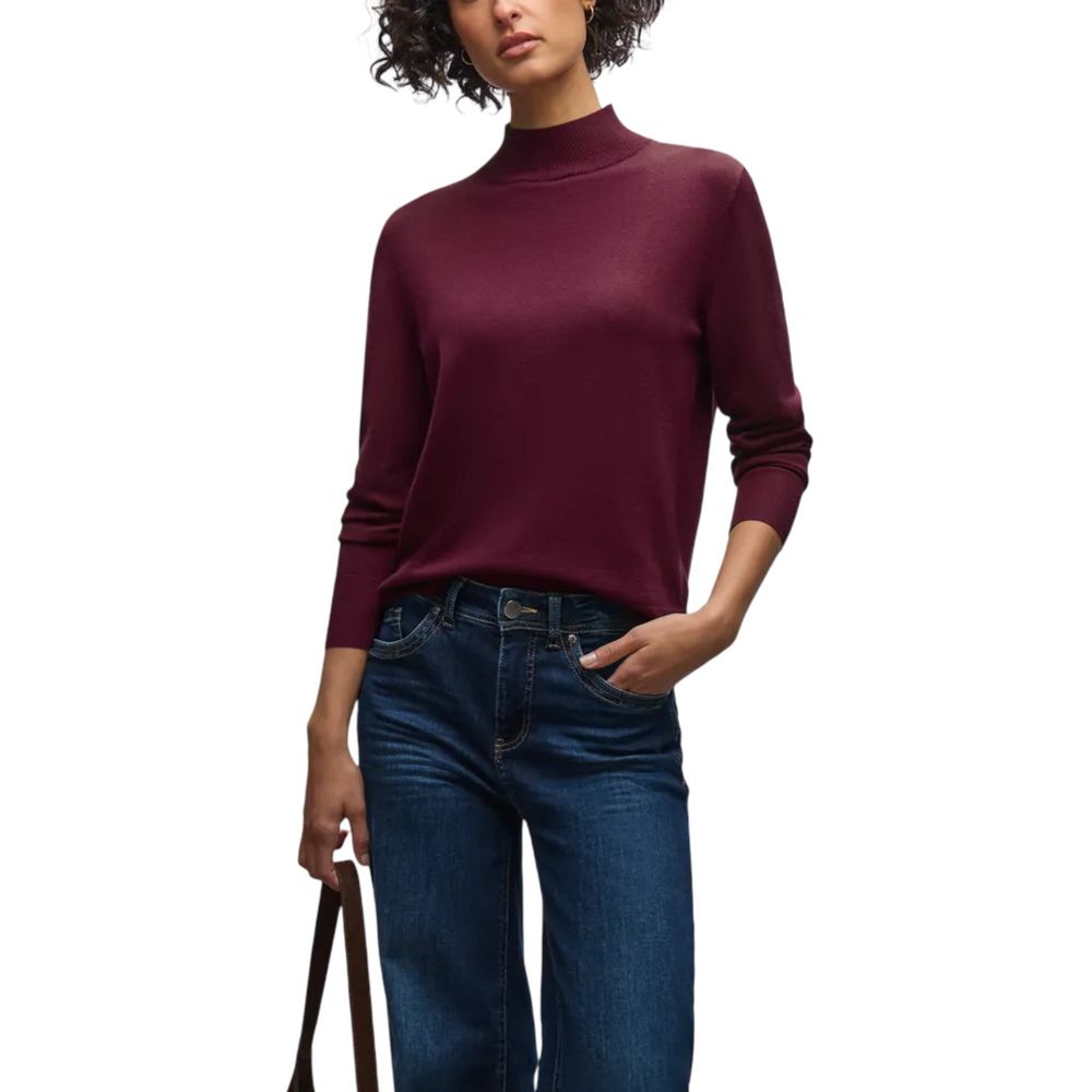 Street One Bordeaux Viscose Sweatshirt