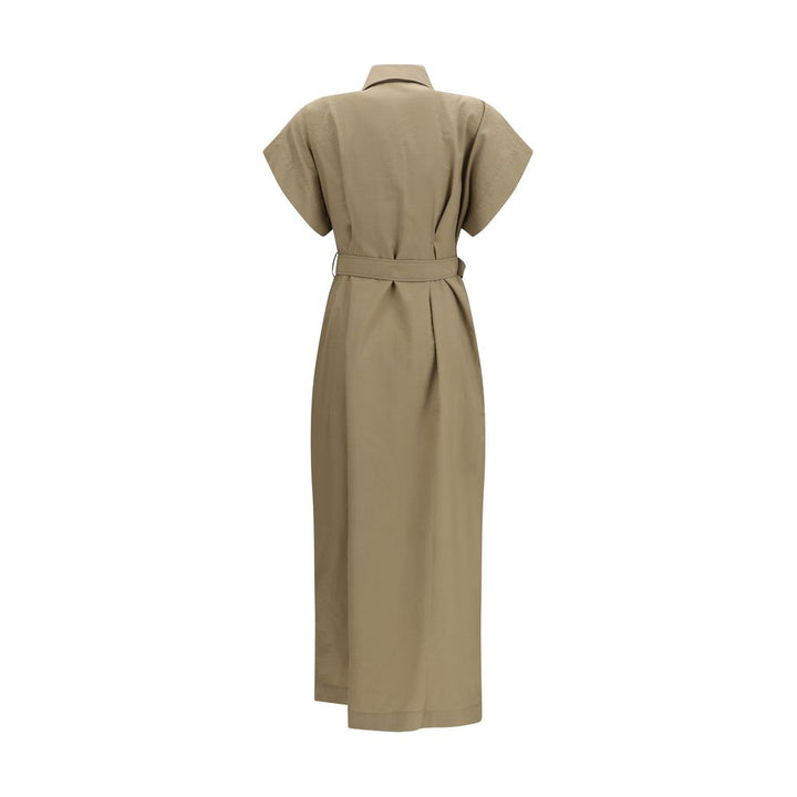 Brunello Cucinelli Beige Cotton Casual Dress