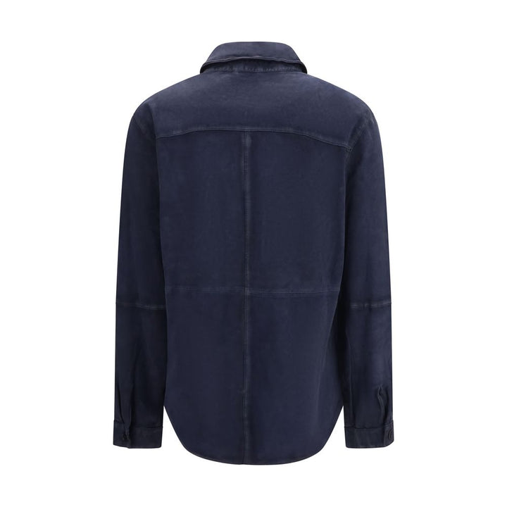 P.A.R.O.S.H. Blue Goatskin Dress Shirt