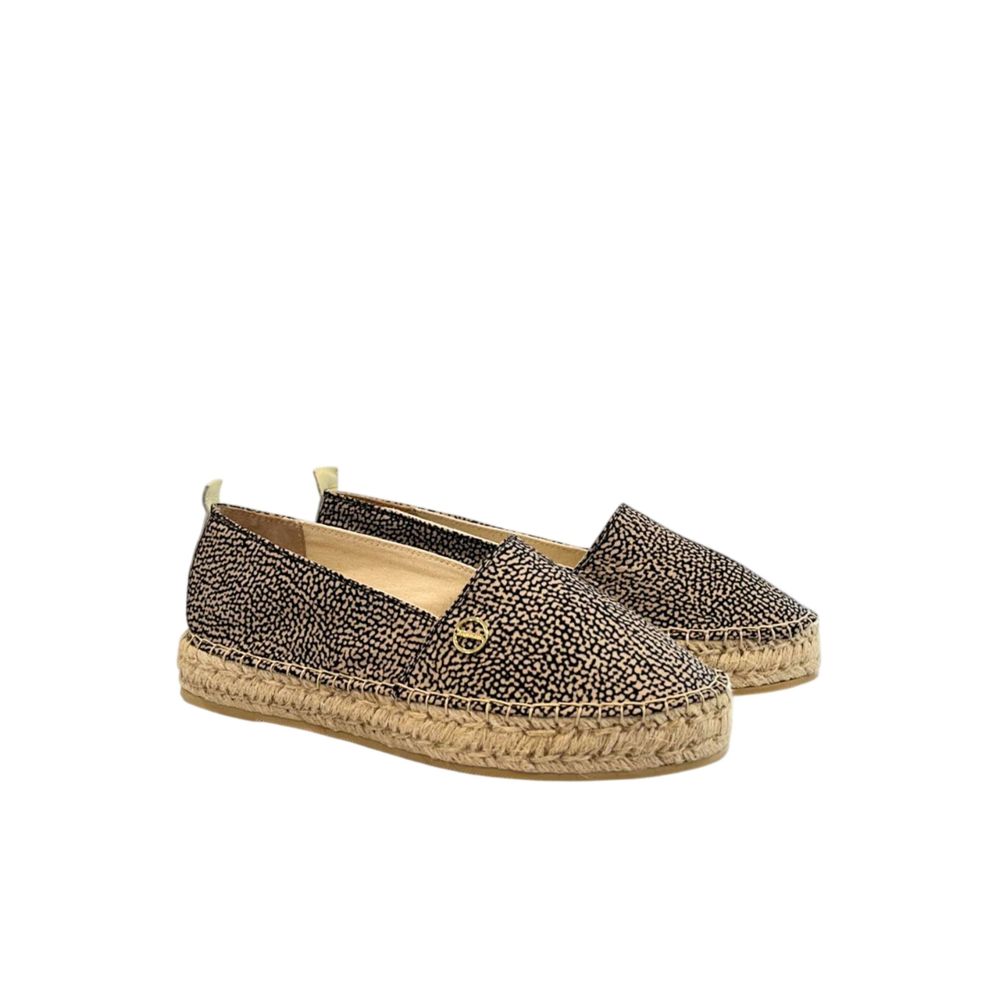 Borbonese Beige Textile Women Platform Sandal