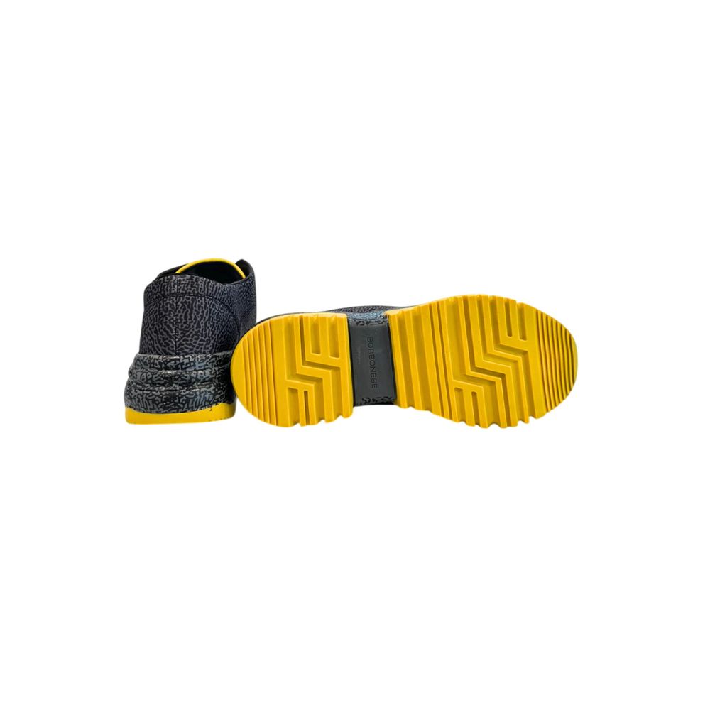 Borbonese Black Genuine Leather Sneaker